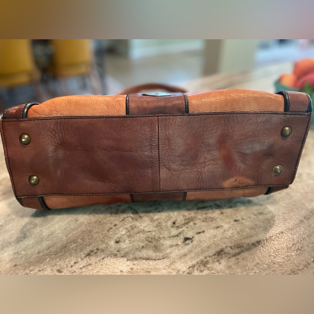 Fossil 1954 Vintage Reissue Brown Leather Weekender Bag - Picture 6 of 16